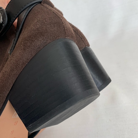 Coach Patricia Chocolate Brown Suede Leather Turn Lock Strap Women's 6(B) - Picture 8 of 14